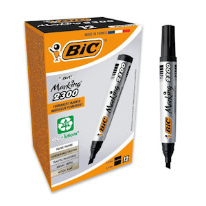 PENNARELLO BIC MARKER NERO P.SCALPELLO PEZZI 12