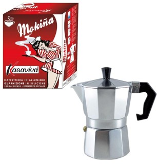 CAFFETTIERA 2 TAZZE MOKINA KASAVIVA