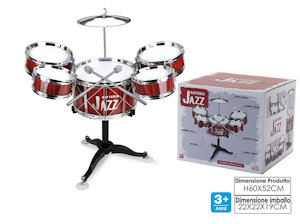 BATTERIA JAZZ ROSSA 100459 6 ELEMENTI 100691 GENERAL