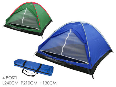 CAMPEGGIO TENDA 4 POSTI CM.240x210x130 779003 GENERAL