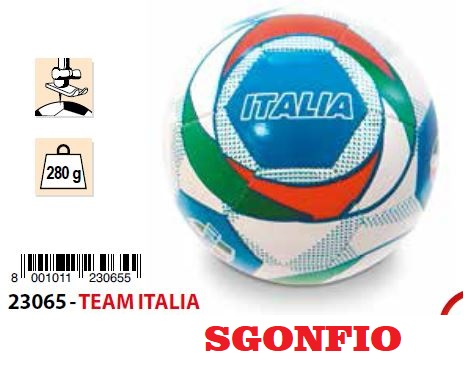 PALLONE CALCIO CUOIO A CLUB ITALIA N.5 SGONFIO 280gr. MONDO 23065