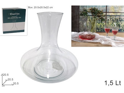 DECANTER 1.5LT VETRO DUESSE