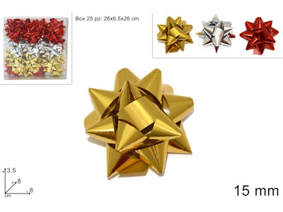 COCCARDE ADESIVE MM.19 CONF.25PZ. ORO ARGENTO E ROSSE DUESSE