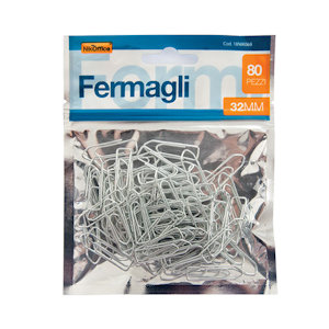 FERMAGLI 32MM 80PZ. IN BUSTINA NIKOFFICE