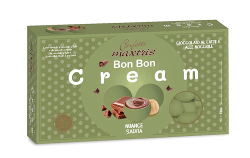 CONFETTI MAXTRIS AL CIOCCOLATO 900KG. BON BON CREAM NUANCE SALVIA
