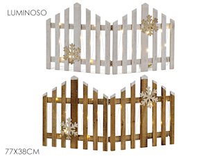 RECINZIONE STACCIONATA IN LEGNO CM.77xH.38 CON LUCI LED 441845 GENERAL