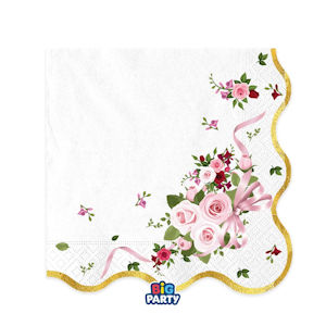 GENERICO ROSE BLOSSOM TOVAGLIOLI CM.33x33 CONF.16PZ.. BIGPARTY
