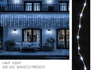 TENDA 420 LED MT.4xH.2.BIANCA FREDDA ESTERNO 450351 GENERAL