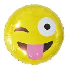 PALLONCINO MYLAR TONDO EMOTICON CON LINGUACCIA 18 POLLICI ROCCA