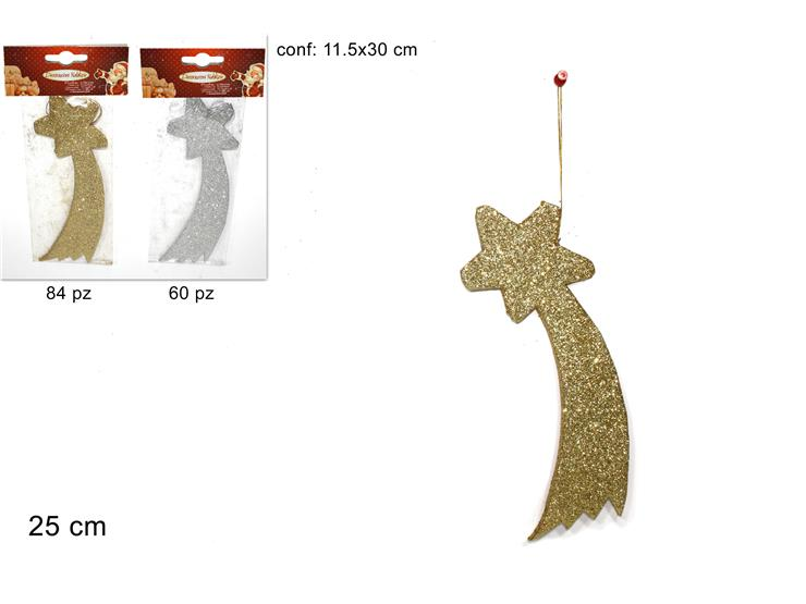 STELLA COMETA CM.25 CON GLITTER ORO O ARGENTO DUESSE