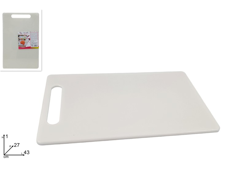 TAGLIERE IN PLASTICA RETTANGOLARE BIANCO CM.43x27 DUESSE