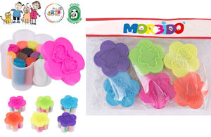 PLASTILINA MORBIDO' MINI BARATTOLO IN BUSTINA CONF.6PZ.SAGOMA FIOR EOLD PEZZI 12