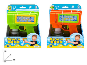 BOLLE DI SAPONE PISTOLA SPARA BOLLE GENERICA A BATTERIE CON LUCI DINO KASAVIVA