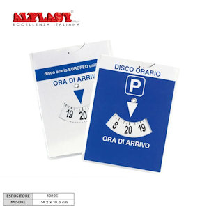 PORTA CARD SOLO DISCO ORARIO CM.15x10 IN PLASTICA ECONOMICO 1022E ALPLAST