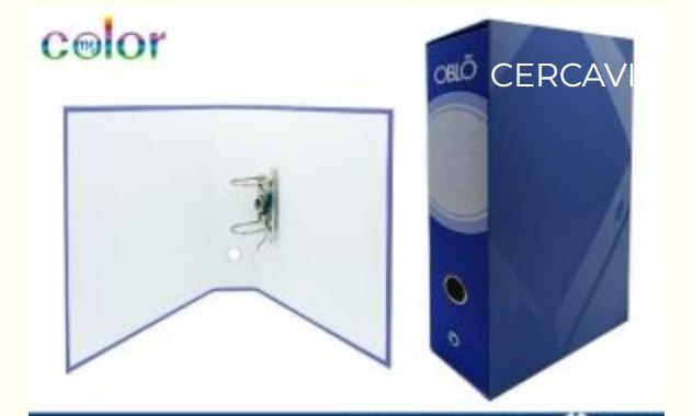 RACCOGLITORE 2 ANELLI CON CUSTODIA PROTOCOLLO CM.35x28x8 DORSO 8 BLU EOLD.