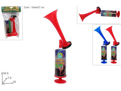 TROMBA STADIO AD ARIA MANUALE IN PLASTICA IN BUSTA DUESSE