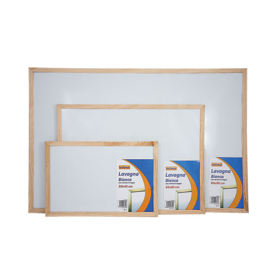 LAVAGNA BIANCA MAGNETICA CM.60x90 CORNICE IN LEGNO NIKOFFICE