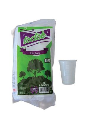 BICCHIERE IN PLASTICA BIANCO 200cc. CONF.100PZ. ALMAR
