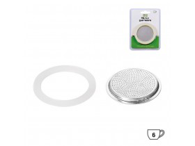 CAFFETTIERA SOLO GUARNIZIONE E DISCO FILTRO 6 TAZZE IDEA'S