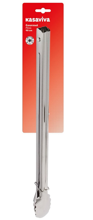 UTENSILE PINZA A MOLLA IN ACCIAIO CM.40 LUNGA KASAVIVA