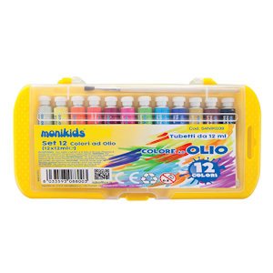 COLORI AD OLIO IN TUBETTO DA 12ML. CONF.DA 12 NIKOFFICE
