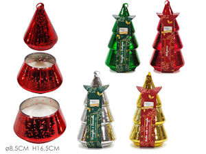 CANDELA PROFUMATA IN ALBERO DI NATALE SI APRE 2 CANDELE 619476 GENERAL