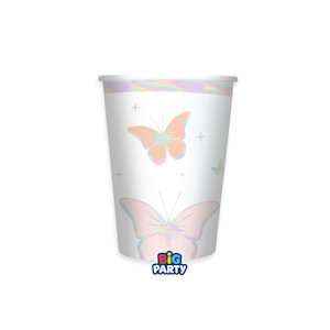 GENERICO FARFALLE BUTTERFLY BICCHIERI CC.250 CONF.6PZ. BIGPARTY