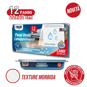 PAVIMENTO PANNO IN COTONE GIA' UMIDO CM.22x42 CONF.12PZ. IRGE