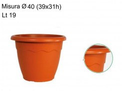VASO IN PLASTICA VULCANO D.40 (CM.39x31H) DUPLAST