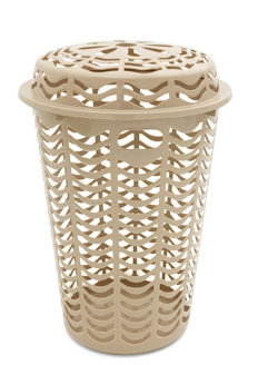 BUCATO PORTABIANCHERIA MILLEUSI CON COPERCHIO D.44 H.67CM. TORTORA DUPLAST