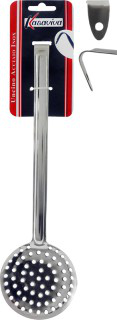 UTENSILE MESTOLO SCHIUMAROLA FORATA IN ACCIAIO CM.D.7 KASAVIVA