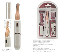 RASOIO ELETTRICO RICARICABILE MINI TESTINA SNODABILE 1,5W 619833 DICTROLUX