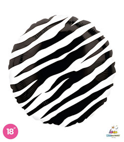 PALLONCINO MYLAR TONDO ZEBRATO CM.40 18 POLLICI ROCCA