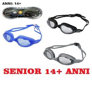 OCCHIALINI MARE 14+ ANNI IN SILICONE SENIOR RIO MAREA IN CUSTODIA MAZ.