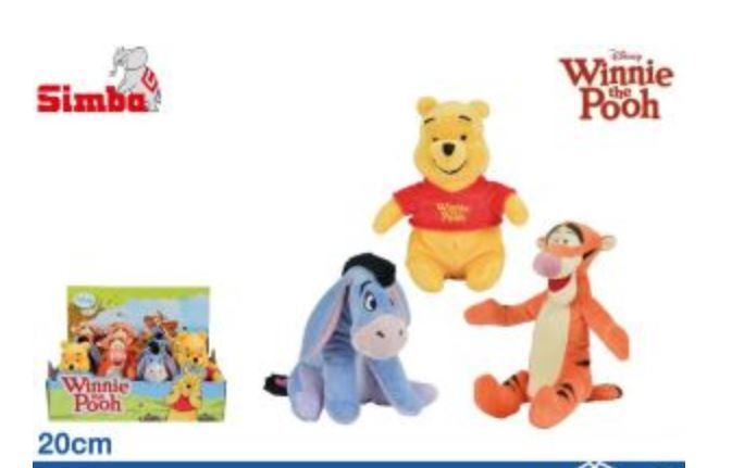 PELUCHE WINNIE THE POOH AND FRIENDS CM.20 SIMBA EOLD.