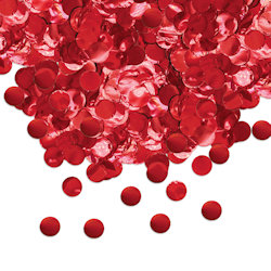 CORIANDOLI IN FOIL TONDI CM.2 METAL GR.50 ROSSI BIGPARTY