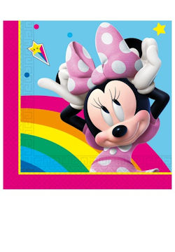 MINNIE RAINBOW TOVAGLIOLI IN CARTA CM.33x33 CONF.20PZ. BIGI