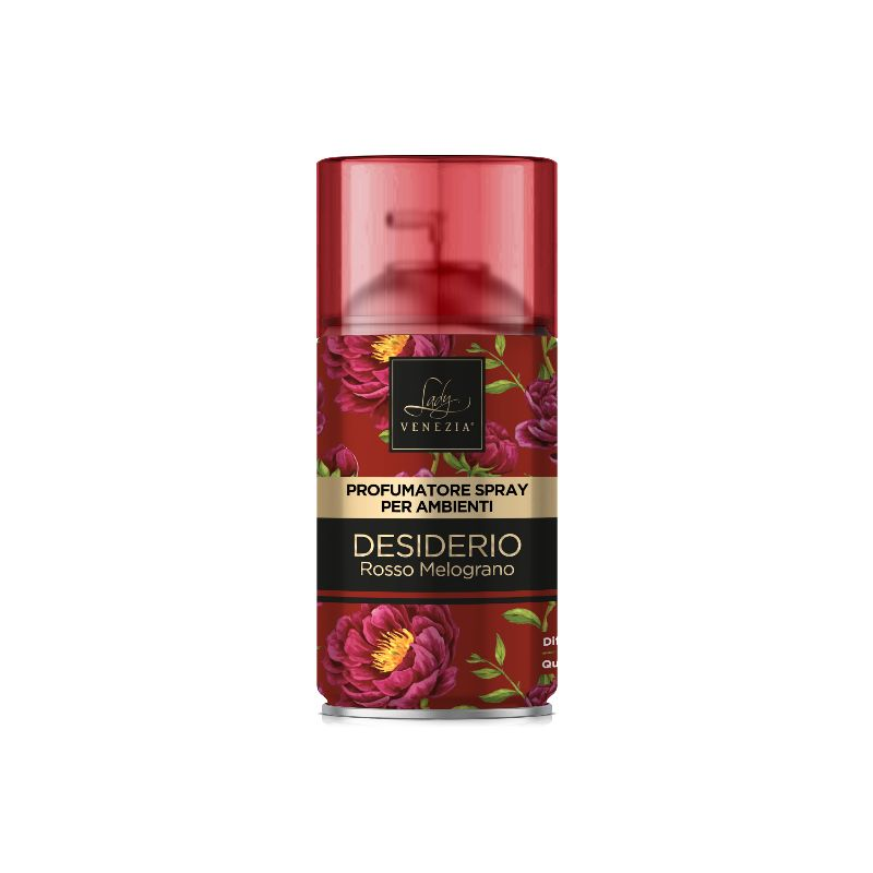 DEODORANTE AMBIENTE SPRAY RICARICA 250ML. LADY VENEZIA DESIDERIO ROSSO MELOGRANO