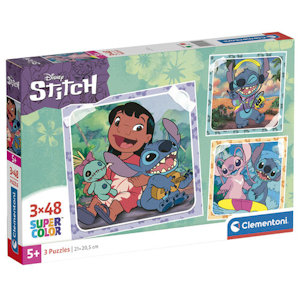 PUZZLE 3x48 STITCH SUPERCOLOR 25321 CLEMENTONI