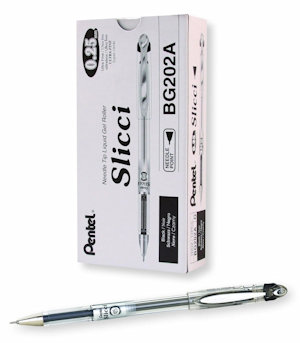 PENNA PENTEL GEL SLICCI 0,7 NERA pezzi 12