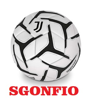 PALLONE CALCIO CUOIO A CLUB JUVENTUS N.5 SGONFIO 300gr. MONDO 13401