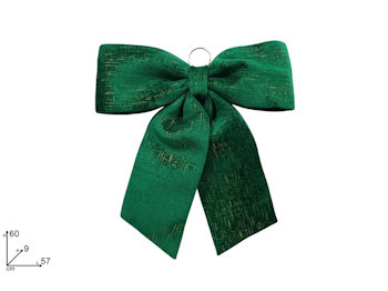 APPENDINO FIOCCO COCCARDA IN VELLUTO CM.50xH.60 VERDE DUESSE