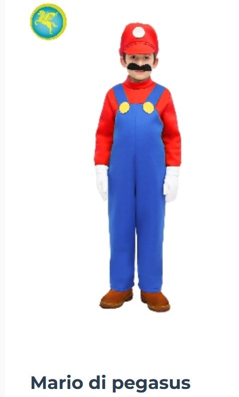 COSTUME SUPER MARIO 8/9 ANNI DI PEGASUS 1643