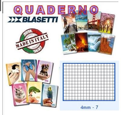 QUADERNO 80gr. ff. 20+1 A QUADRETTI 4 M SENZA MARGINI pezzi 10