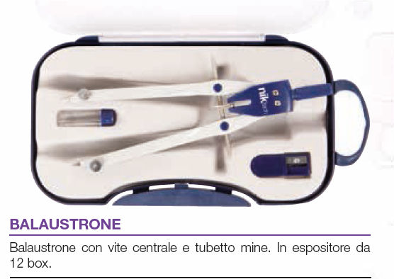 COMPASSO BALAUSTRONE A FRIZIONE + MINE ASTA FISSA NIKOFFICE