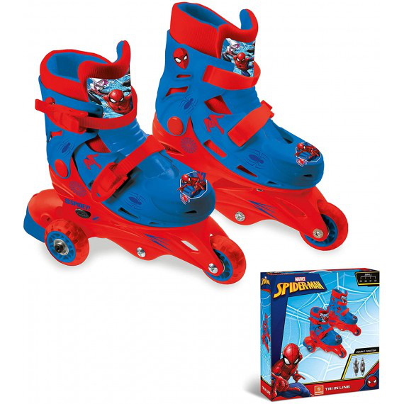 PATTINI 3 IN LINE REGOLABILE 29 AL 32 PERS. M. SPIDER MAN 28631 MONDO