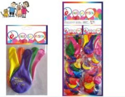 PALLONCINI MEDIUM IN BUSTA SU CARTELLA TANTI AUGURI CONF.05PZ. EOLD. PEZZI 20