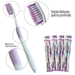 SPAZZOLINO DA DENTI FARMALINE VELVET TESTINA SOFT CON CAPPUCCIO PEZZI 12