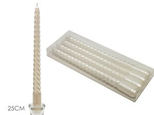 CANDELA CLASSICA TORCIGLIONI CM.25 BIANCA CONF. DA 4PZ 411672 GENERAL