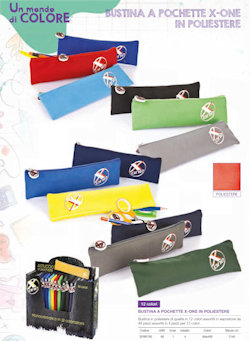 BUSTINA 1 ZIP POCHETTE IN POLIESTERE MONOCOLORE 32NIK190 NIKOFFICE
